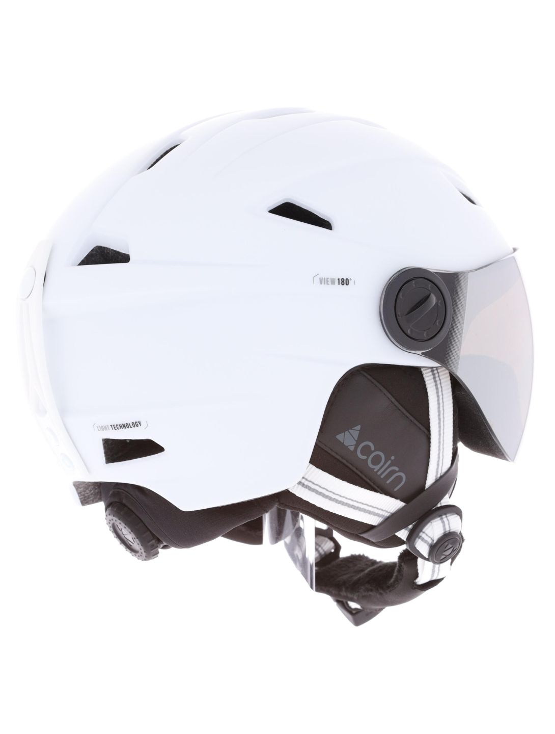 Cairn, Electron visor J (CAT. 3) skihelm met vizier kinderen mat wit 