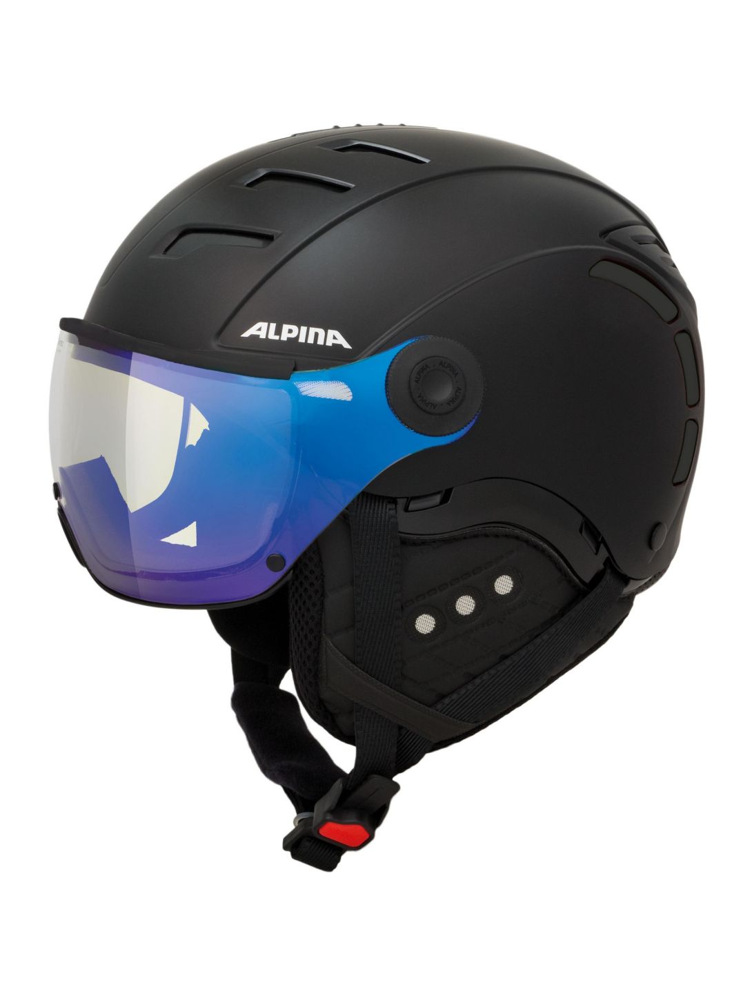 Alpina, Jump 2.0 VM skihelm met vizier unisex black matt zwart 