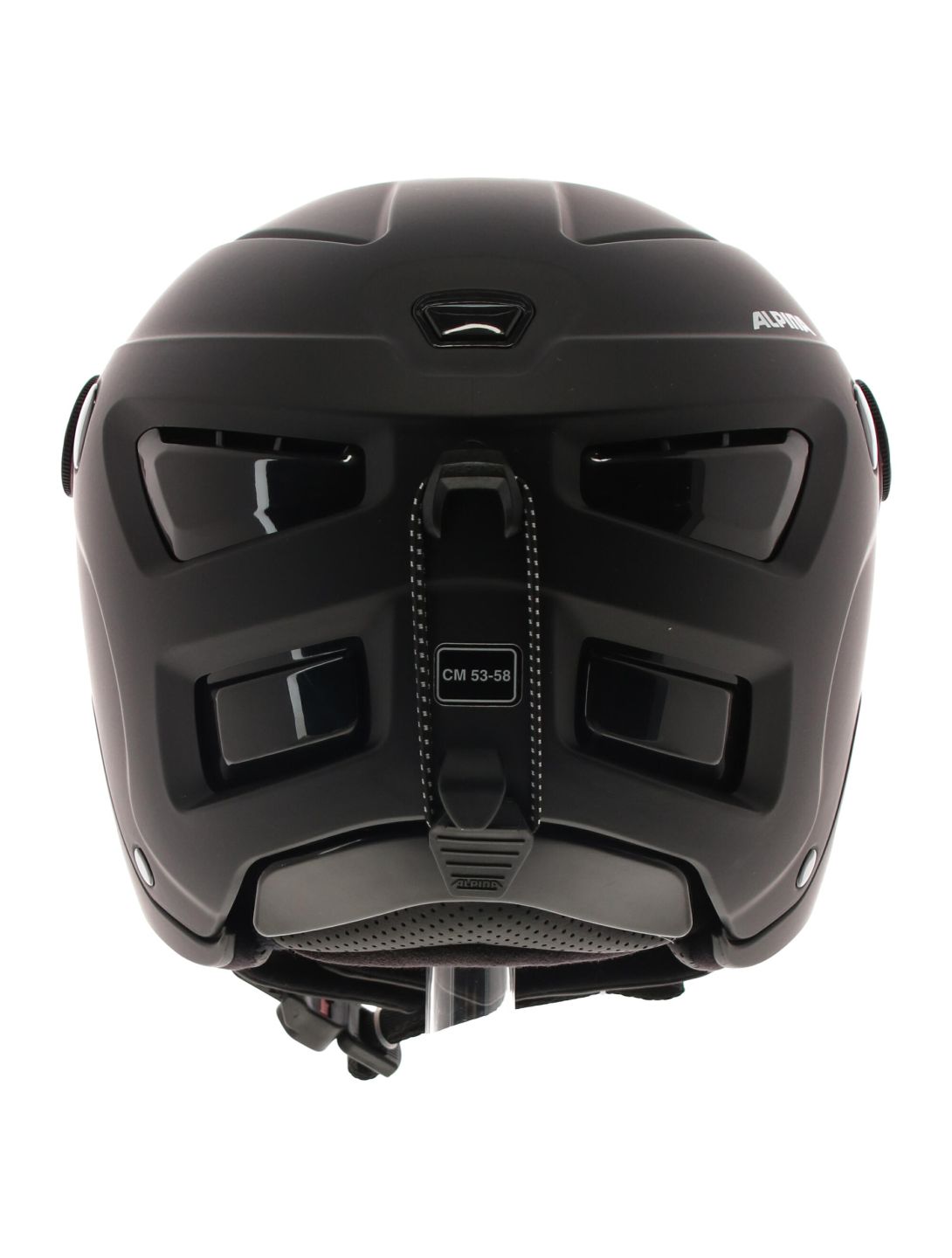 Alpina, Attelas Qv skihelm met vizier unisex matt zwart 