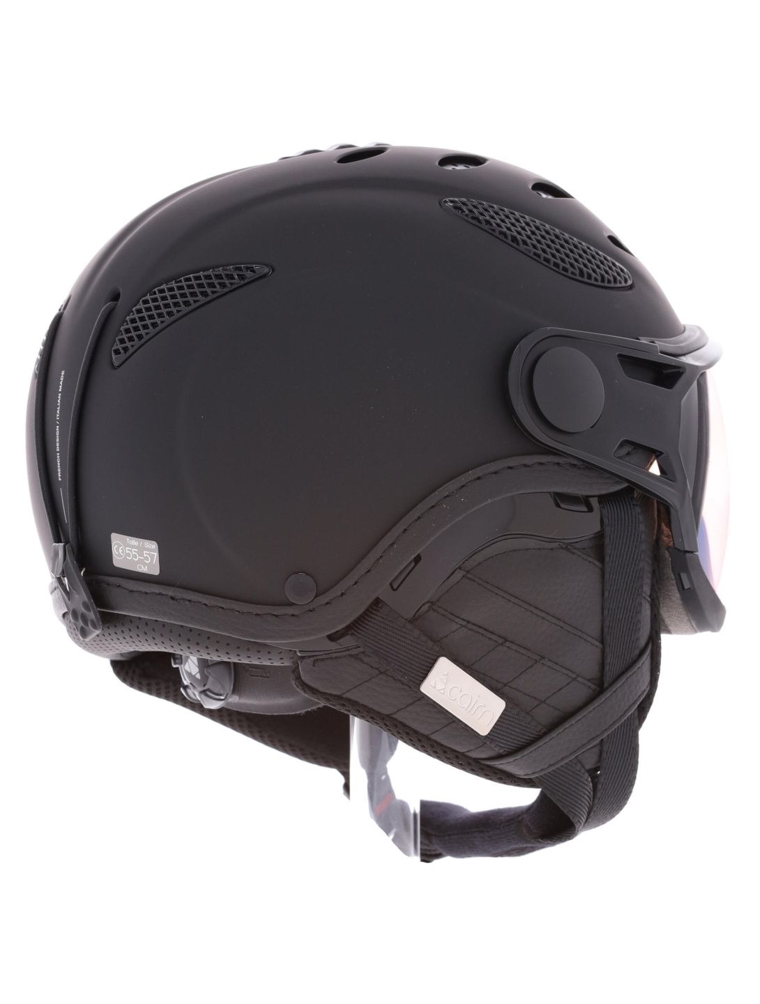 Cairn, Cosmos Evo NXT skihelm met vizier unisex leather zwart 