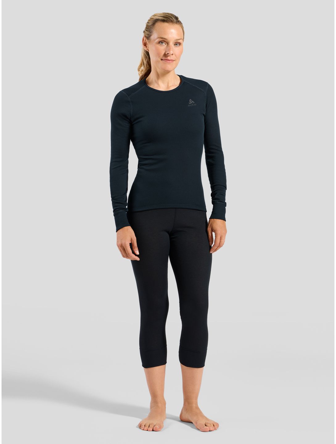 Odlo, Active Warm Eco thermoshirt dames Dark Sapphire blauw 