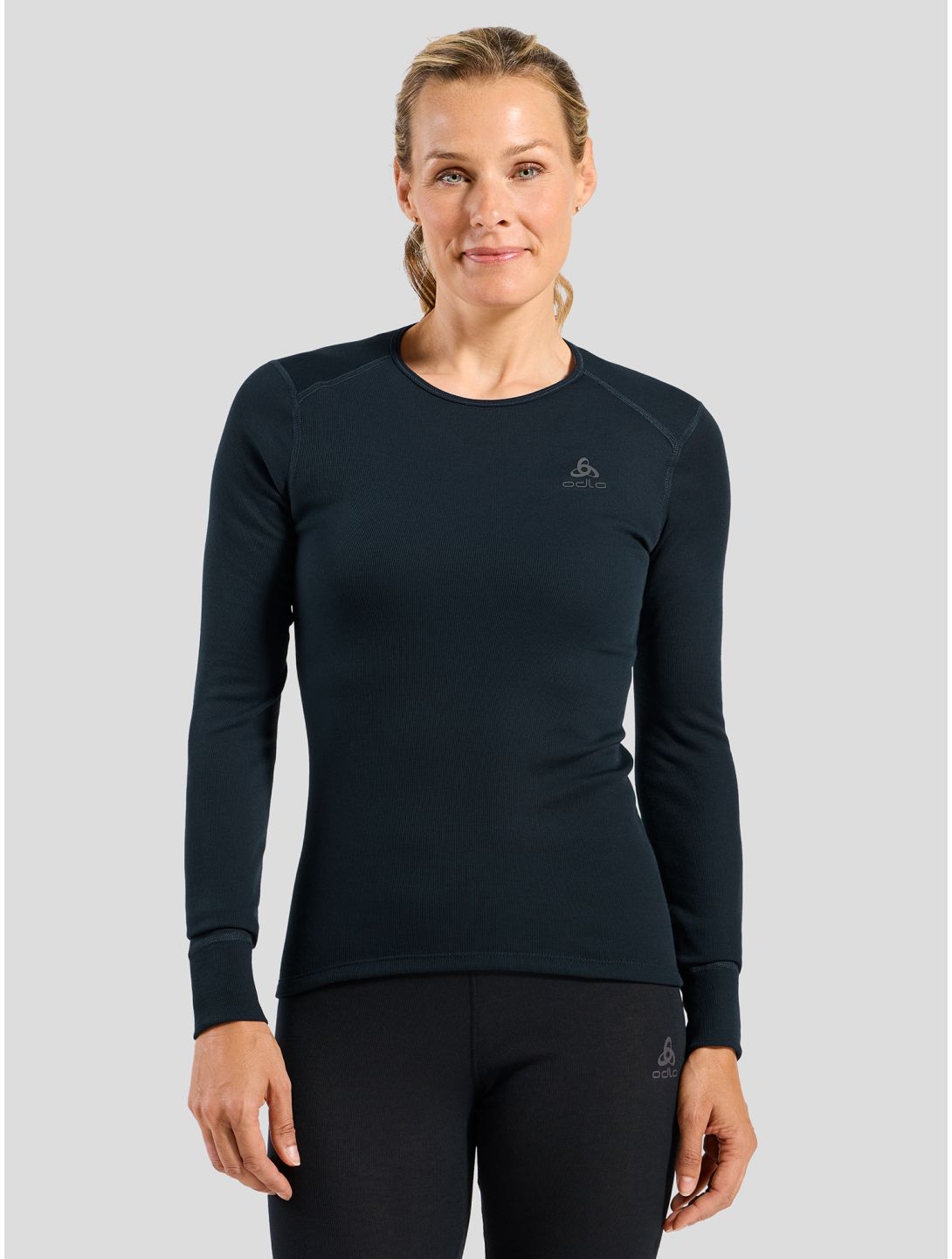 Odlo, Active Warm Eco thermoshirt dames Dark Sapphire blauw 