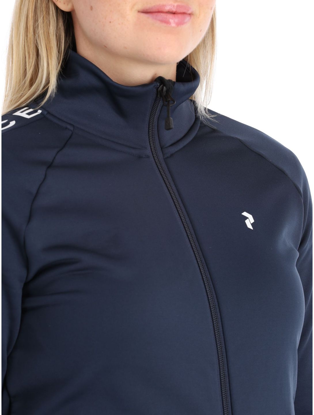 Peak Performance, W Rider Mid Zip vest dames Blue Shadow-Blue Shadow blauw 