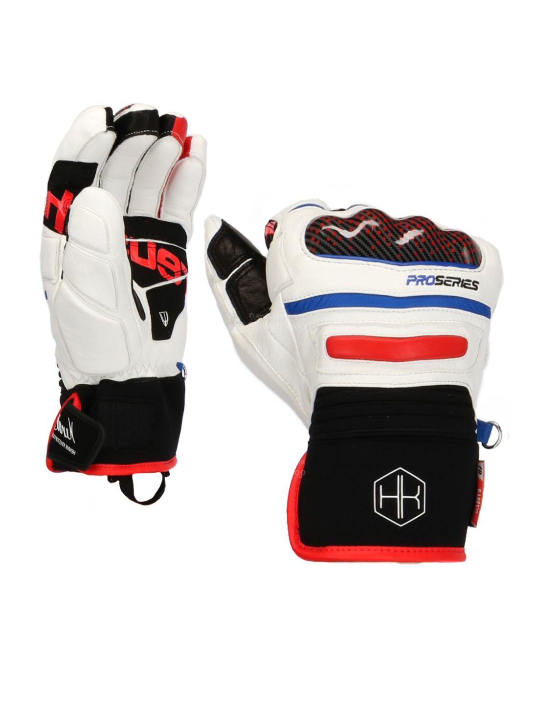 Reusch Henrik Kristoffersen skihandschoenen,  wit-rood