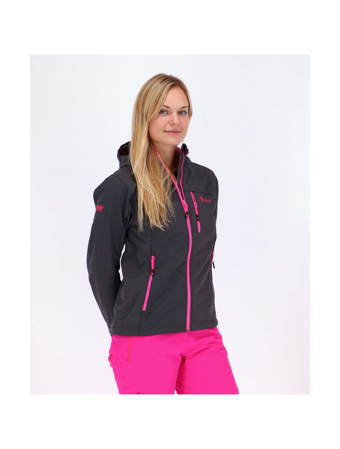 Kilpi, Elia, softshell jas, dames, grijs/roze