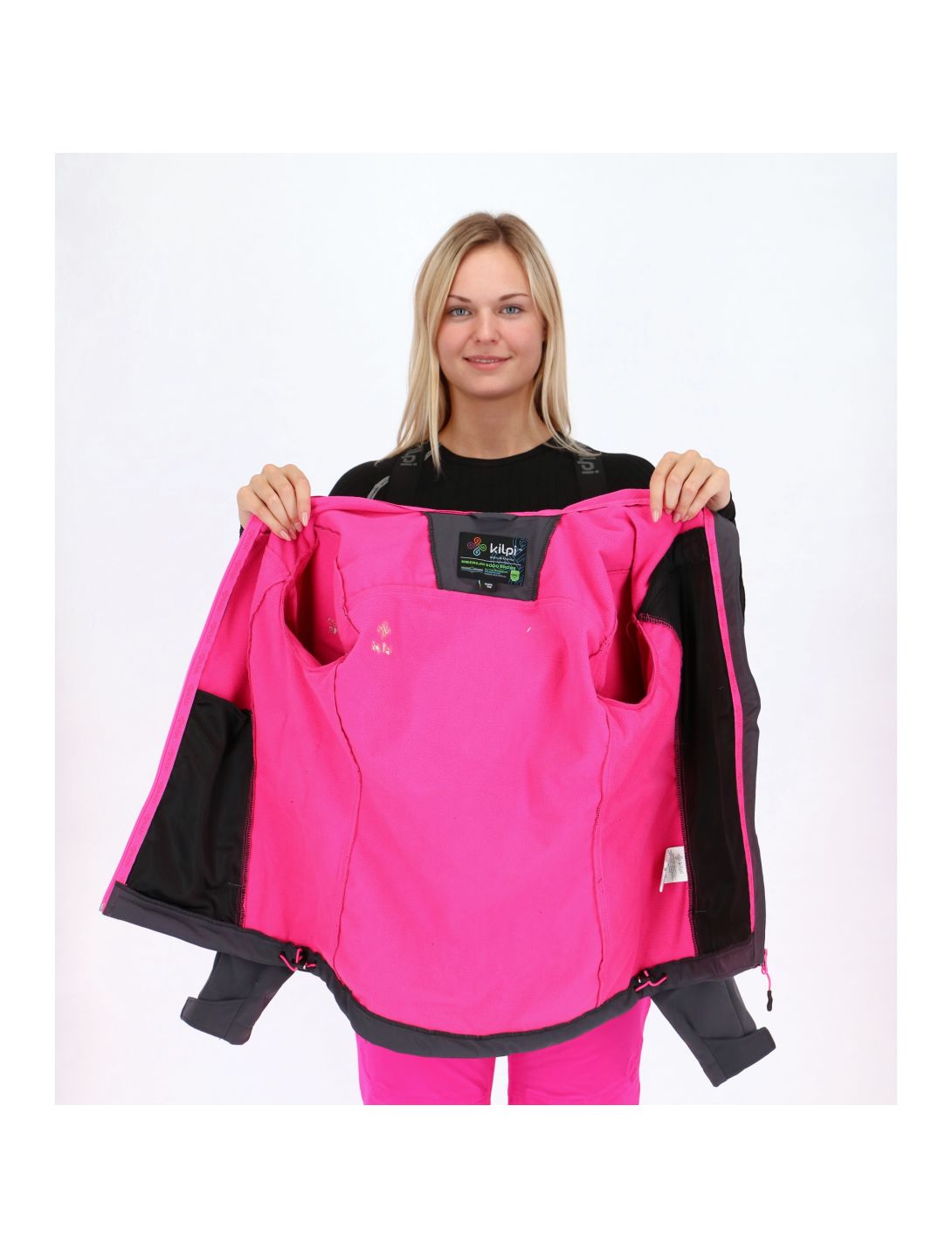 Kilpi, Elia, softshell jas, dames, grijs/roze