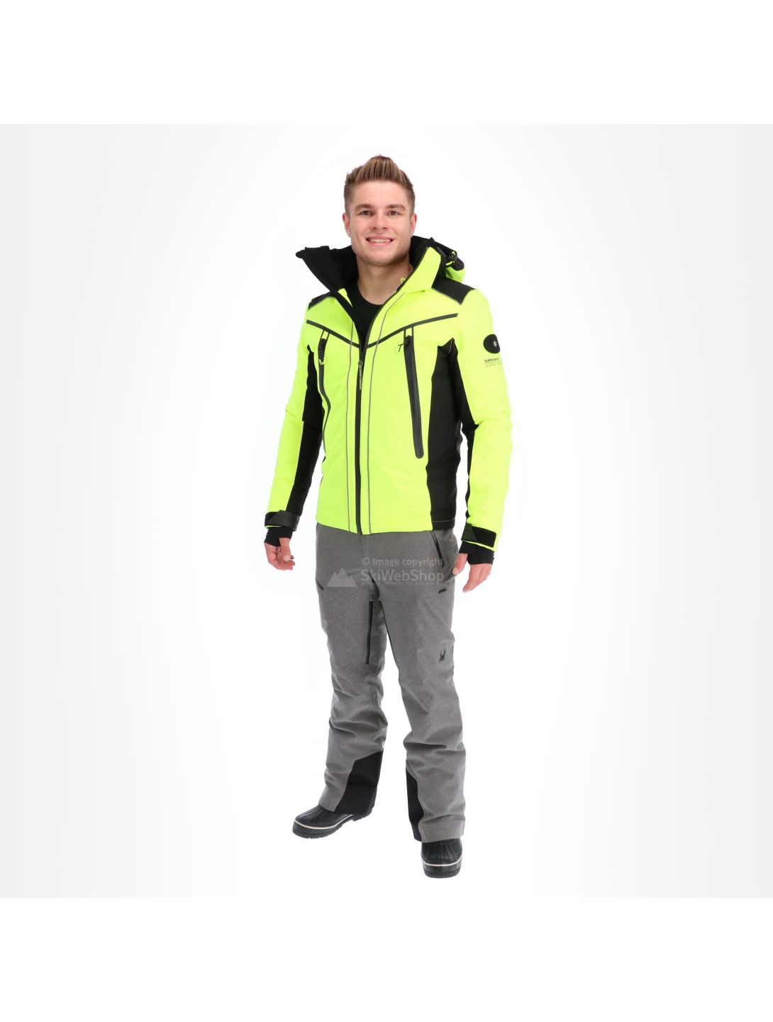 Superdry, Downhill Racer Padded , ski-jas, heren, rescue geel