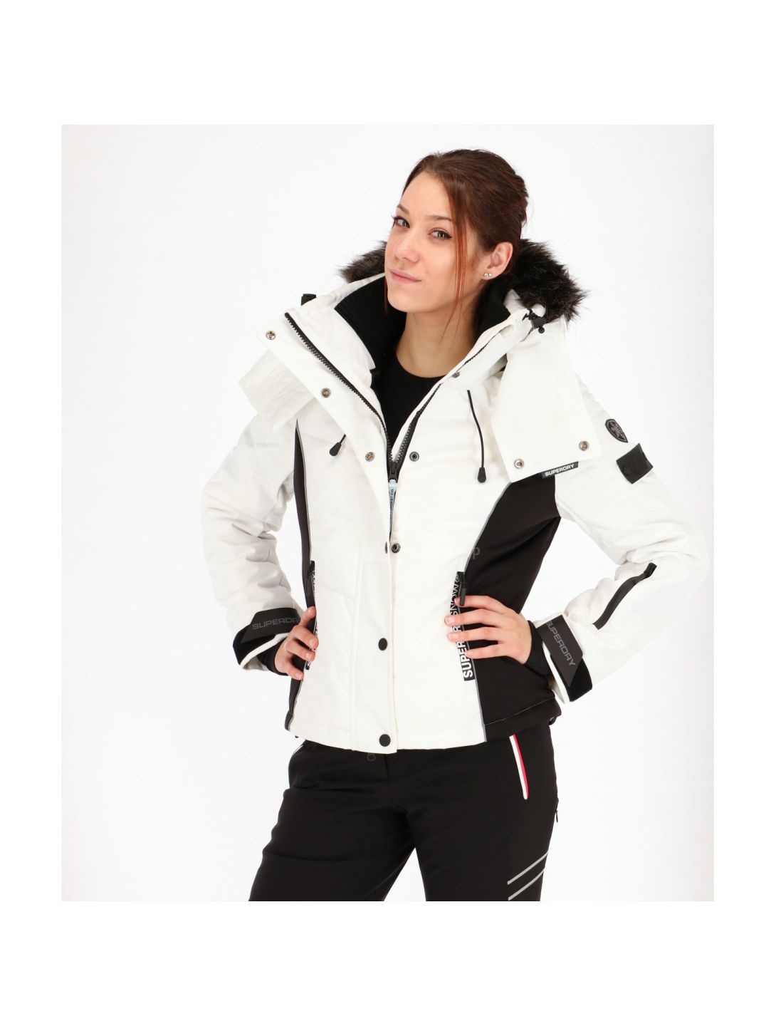 Superdry, Snow Puffer ski-jas, dames, wit