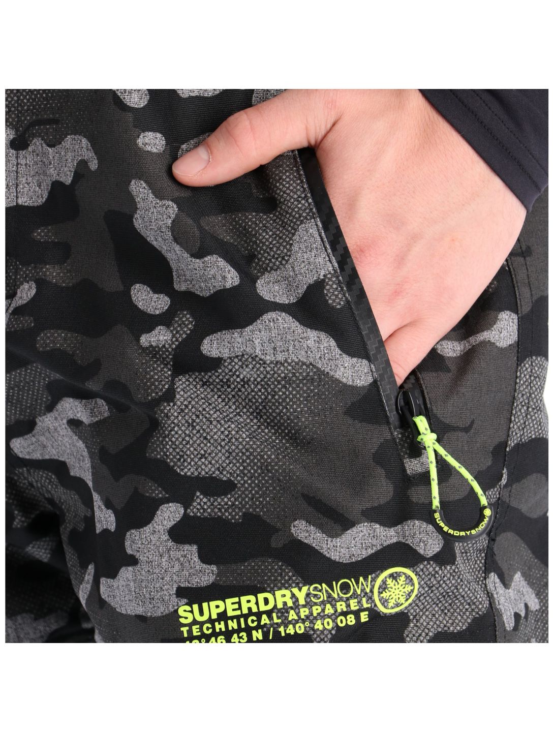 Superdry, Snow, skibroek, heren, contrast camo grijs