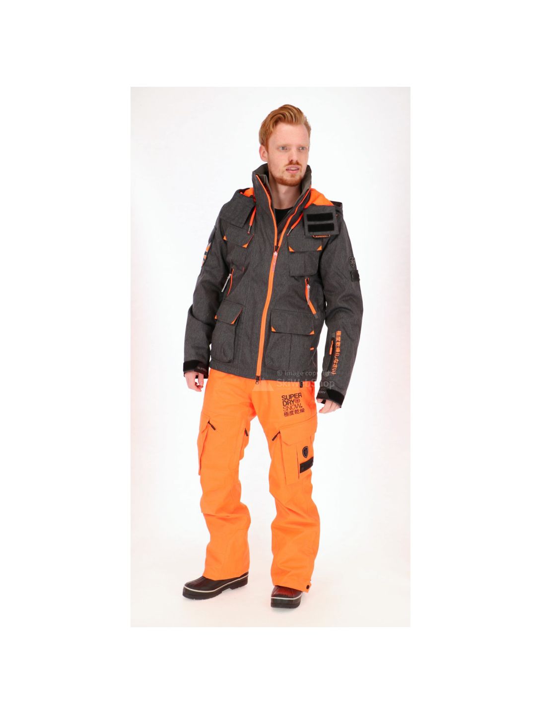 Superdry, Ultimate Snow Service ski-jas, heren, zwart grit