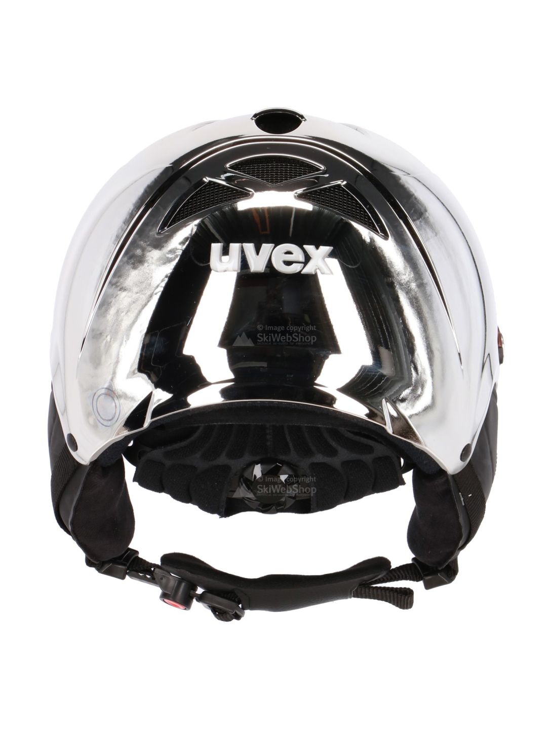 Uvex, HLMT 300 Visor Chrome LTD skihelm, zilver