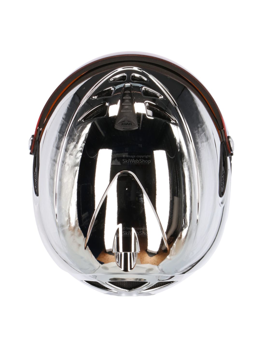 Uvex, HLMT 300 Visor Chrome LTD skihelm, zilver