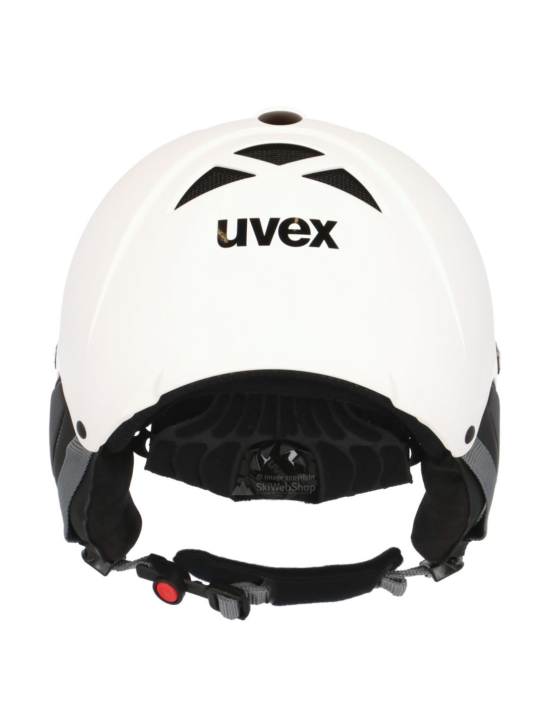 Uvex, HLMT 300 Visor Vario skihelm, mat wit