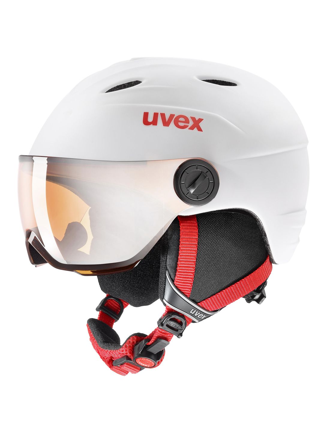 Uvex, Junior visor pro, skihelm met vizier, kinderen, wit