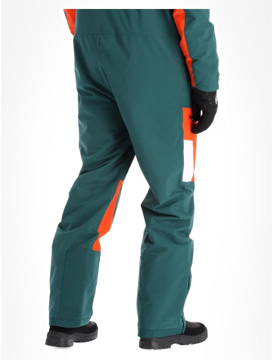 Spyder Utility Snowsuit Ski Overall Heren Cypress Green Groen Oranje Skiwebshop