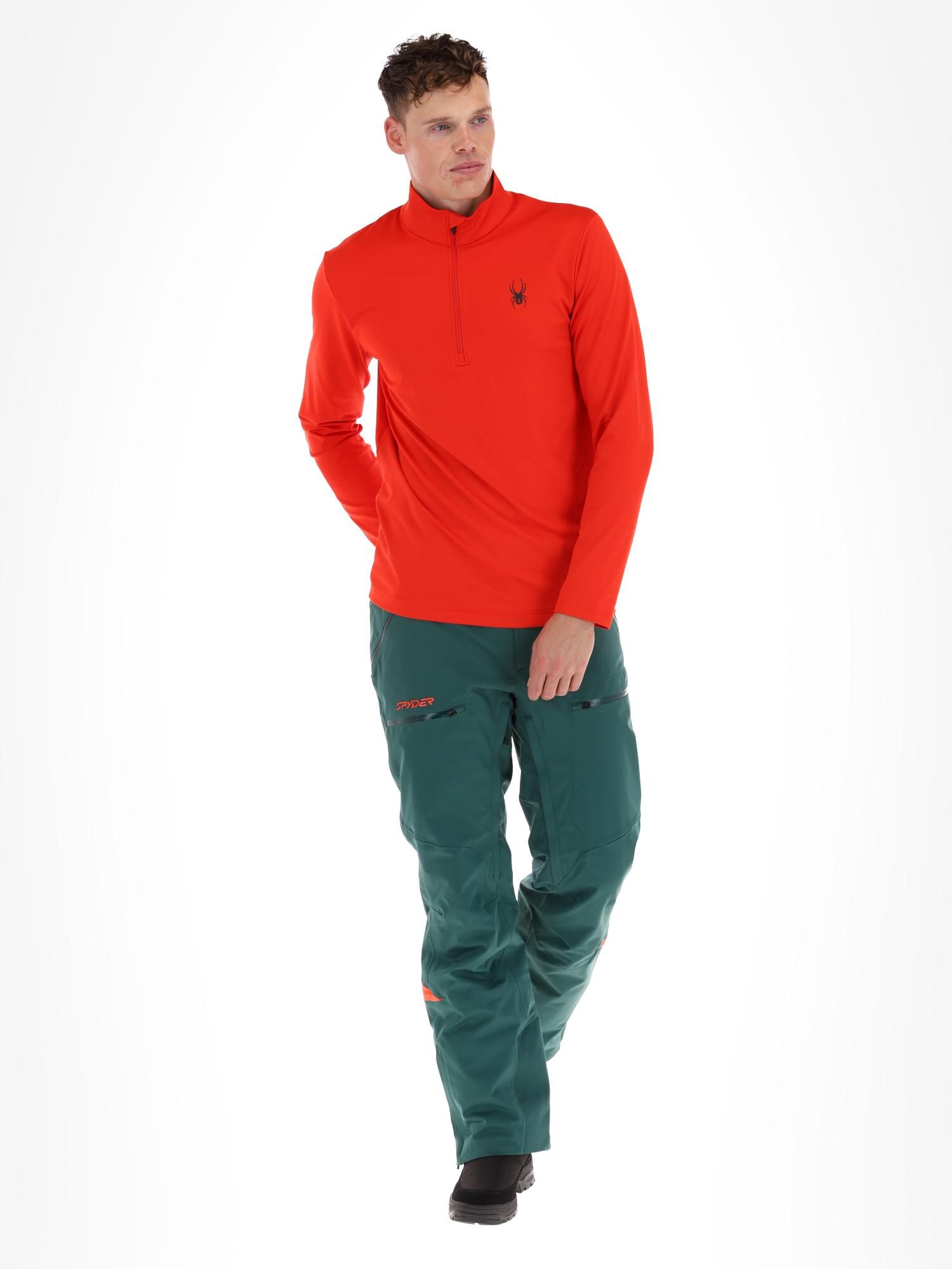 Spyder, Prospect 1/2 Zip skipully heren Volcano rood | SkiWebShop