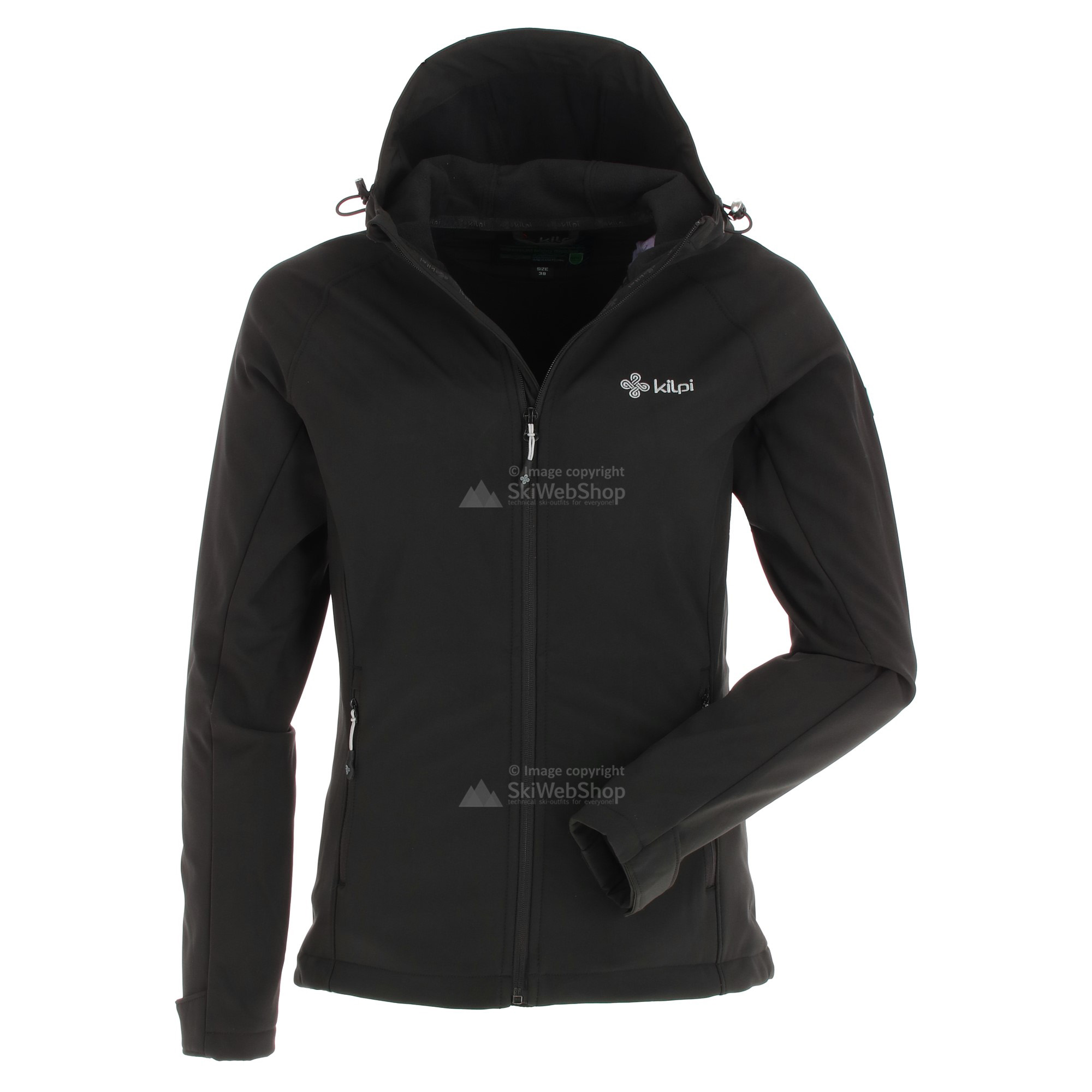 Kilpi, Elia, softshell ski-jas, grote maten, dames, zwart